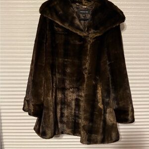 Jones New York Dark Brown Teddy Jacket